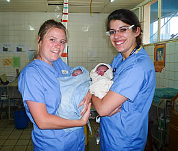 Tessa Henderson and Alice Gautreau from Edinburgh Napier University, both winners of an Iolanthe Student Award 2012, travelled to Ethiopia to spend time at the Gimbie Adventist Hospital